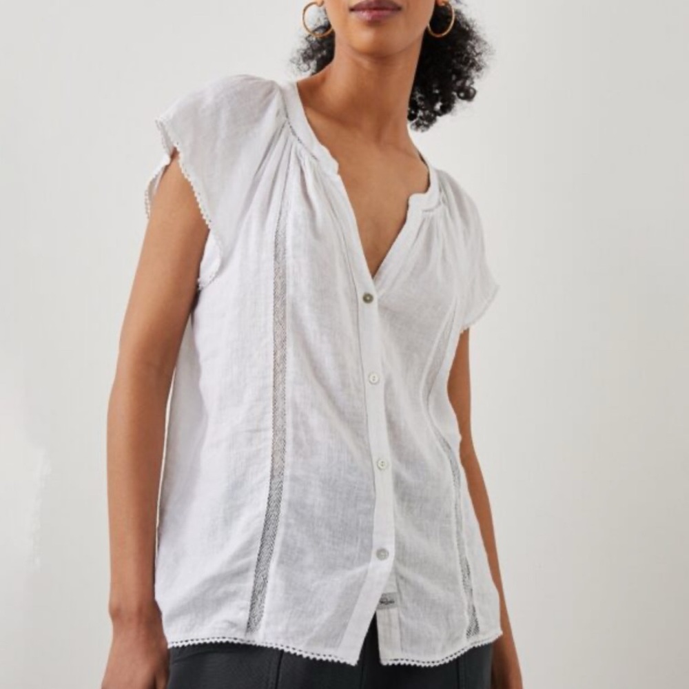Rails Alena Luxe Linen Top White XL
